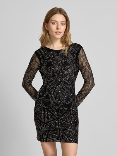 LACE & BEADS Cocktailkleid mit Zierperlenbesatz Black 4