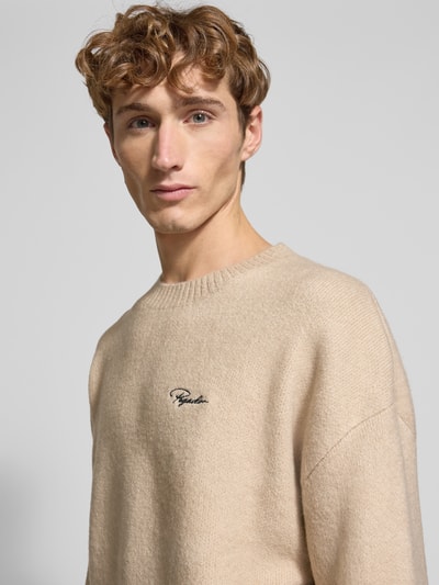 Pegador Strickpullover mit gerippten Abschlüssen Modell 'Signar' Ecru 3