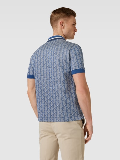 Lacoste Classic fit poloshirt met all-over motief Donkerblauw - 5