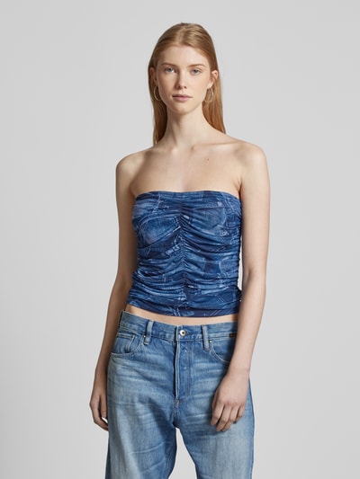 Only Off-Shoulder-Top in Denim-Optik Modell 'PARIS' Marine 4