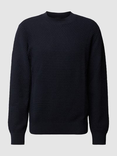 ARMANI EXCHANGE Strickpullover mit Strukturmuster Dunkelblau 1