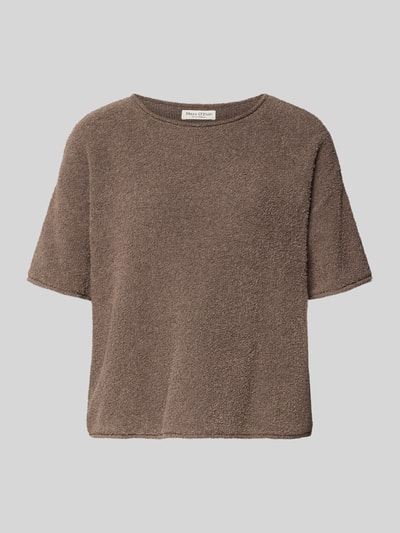 Productfoto, Boxy Fit Pullover aus Baumwoll-Mix-Frottee van Marc O'Polo, uniekkleurig, korte mouw, ronde hals, frottee textuur
