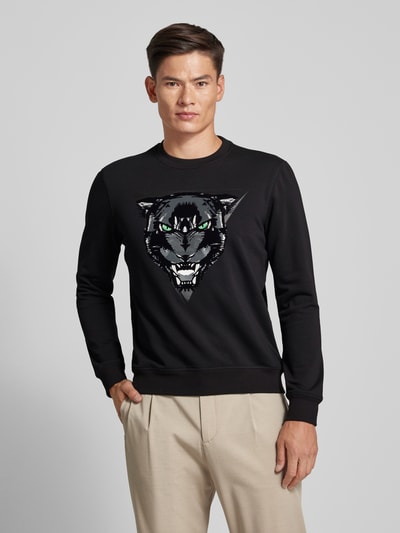 Antony Morato Sweatshirt met motiefprint Zwart - 4