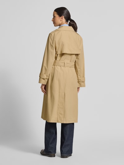 s.Oliver RED LABEL Regular fit Trenchcoat van Mix van katoen en lyocell Beige - 5