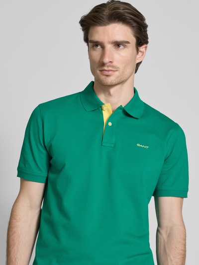 Gant Regular Fit Poloshirt mit Label-Stitching Gruen 3