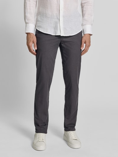 Brax Regular Fit Hose mit 5-Pocket-Design aus Baumwoll-Mix Modell 'Cadiz' Anthrazit 4
