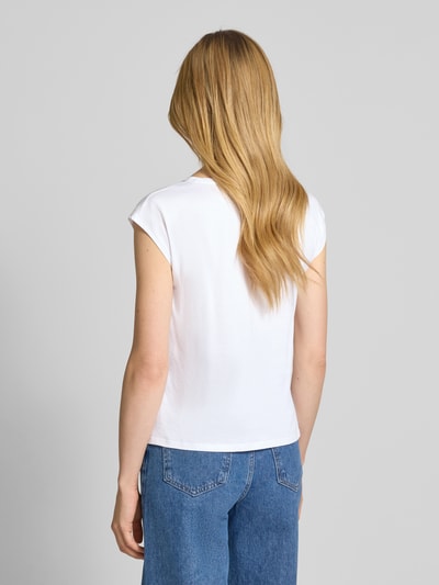 Marc Cain Regular Fit T-Shirt mit Rundhalsausschnitt Weiss 5