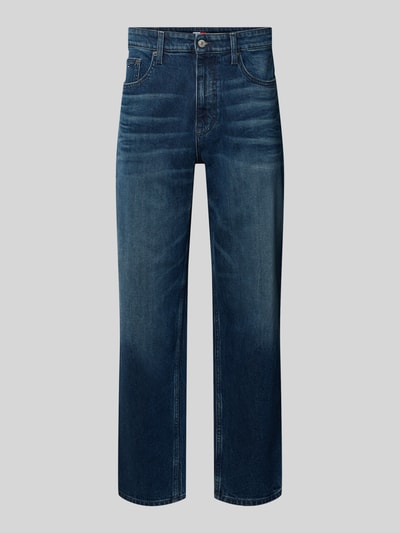 Produktfoto, Tapered Fit Jeans aus Baumwoll-Mix von Tommy Jeans in dunklem Blau mit dezenten Waschungen, Herren Tapered Fit Jeans