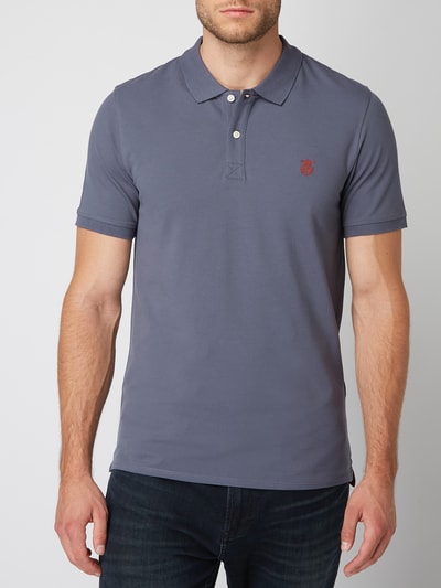 SELECTED HOMME Poloshirt van biologisch katoen en elastaan Steengrijs gemêleerd - 4