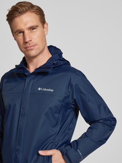 COLUMBIA Softshell-jack met labelprint, model 'Watertight' Marineblauw - 3