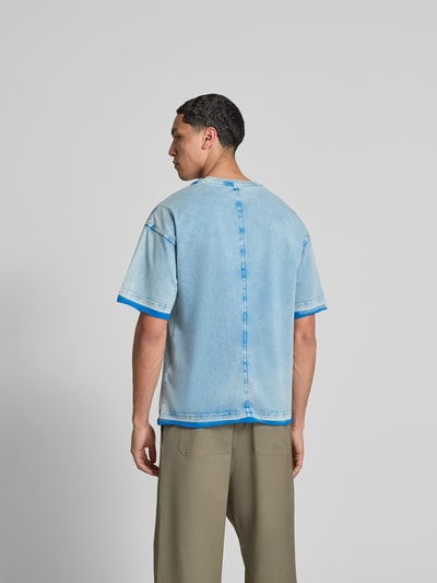 Diesel Relaxed Fit T-Shirt in Denim-Optik Jeansblau 5