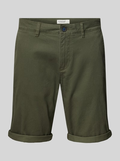 Tom Tailor Slim Fit Chinoshorts mit Eingrifftaschen Oliv 2