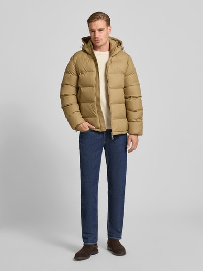 Gant Regular Fit Steppjacke mit Logo-Stitching Modell 'Cloud' Beige 1