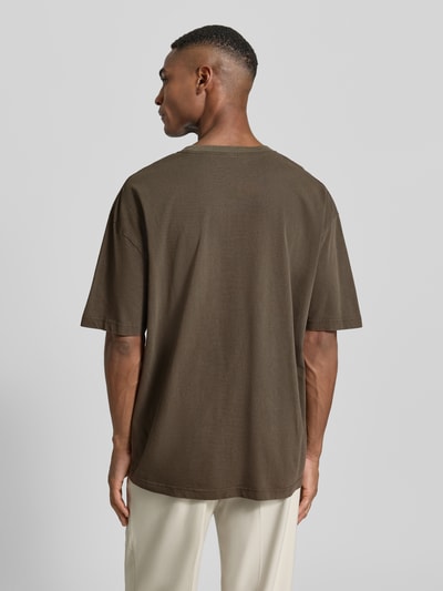 Samsøe Samsøe T-Shirt mit Label-Detail Dunkelbraun 5