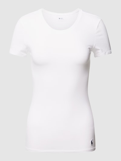 Polo Ralph Lauren T-Shirt mit Label-Stitching Weiss 2