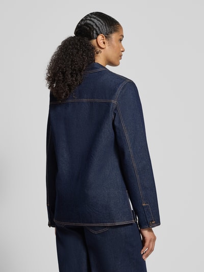 Vero Moda Loose fit jeansblouse van katoenmix, model 'KANIKA' Donkerblauw - 5