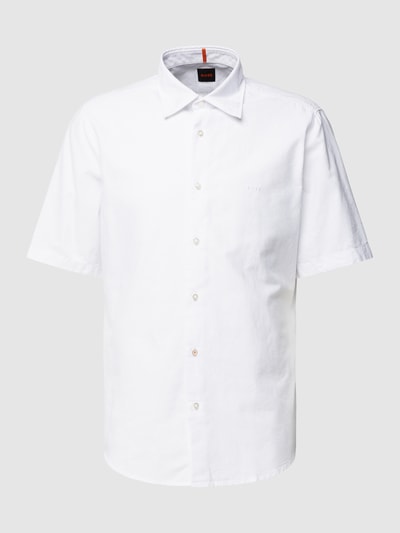 BOSS Orange Regular Fit Freizeithemd mit Kentkragen Modell 'Rash' Weiss 2