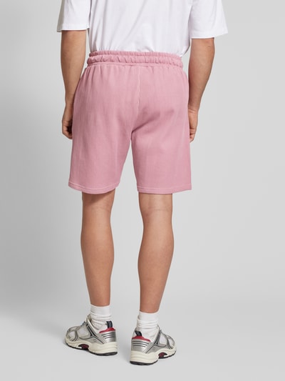 Pegador Relaxed fit korte broek in riblook, model 'SIGNAR' Oudroze - 5