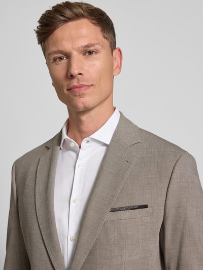 Cinque Colbert met paspelzak op de borst, model 'Data' Beige - 3