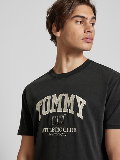 Tommy Jeans T-shirt met labelprint Zwart - 3