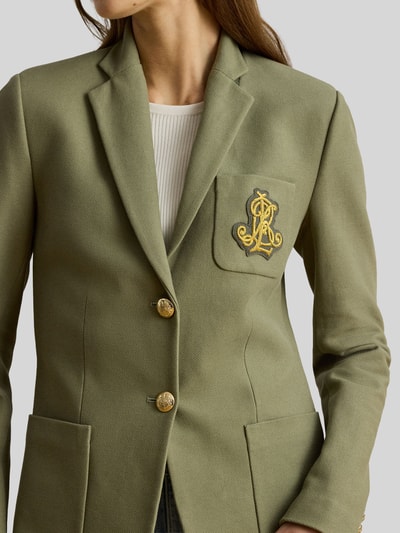 Lauren Ralph Lauren Regular Fit Kurzblazer mit Logo-Stitching Modell 'ANFISA' Beige 3