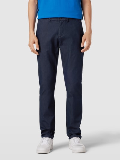 MCNEAL Slim Fit Chino mit Strukturmuster Marineblau 4