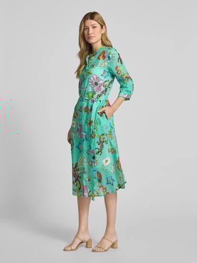 Milano Italy Midikleid mit Taillenband Mint 1