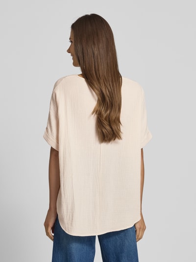 Apricot Blouseshirt met V-hals Zand - 5