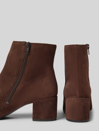 Högl Enkellaarsjes van leer met blokhak Beige - 2