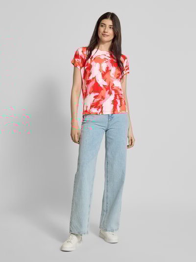 s.Oliver RED LABEL Relaxed fit T-shirt van viscosemix Rood - 1