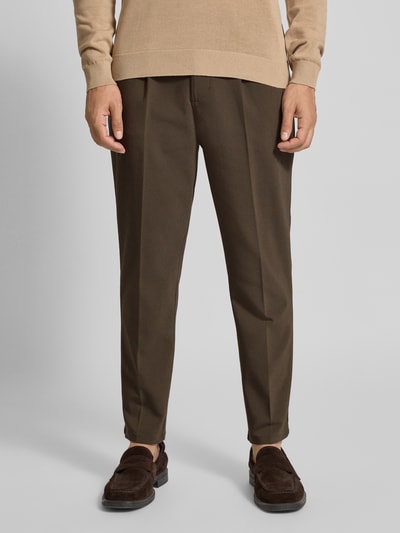 Casual Friday Chino met achterzakken, model 'Marc' Donkerbruin - 4