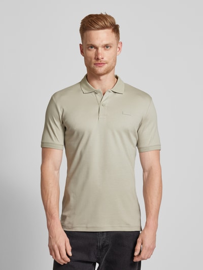 CK Calvin Klein Regular Fit Poloshirt mit Knopfleiste Stein 4