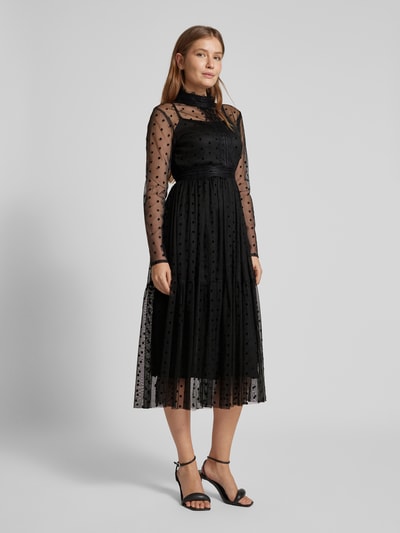 LACE & BEADS Cocktailkleid mit Spitzenbesatz Black 1