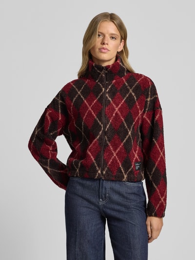 Only Oversized sweatjack van teddybont, model 'ELINE LIFE' Bordeaux - 4