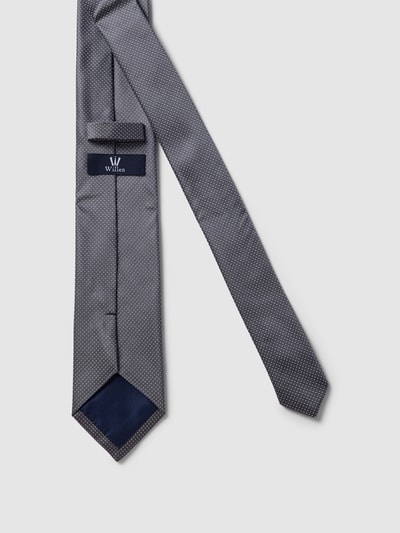 Willen Krawatte aus reiner Seide Mittelgrau 2