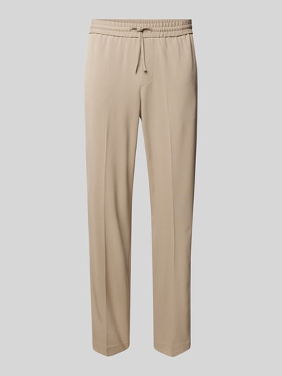 Lindbergh Relaxed Fit Hose aus Viskose mit Tunnelzug Sand 1