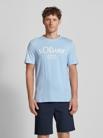 s.Oliver RED LABEL T-Shirt mit Rundhalsausschnitt Hellblau 4