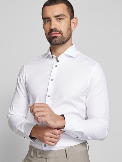 Eterna Slim Fit Businesshemd mit New-Kent-Kragen Weiss 3