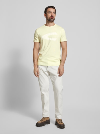 camel active T-Shirt mit gerippten Abschlüssen Mint 1