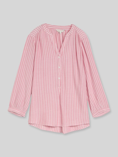 Tom Tailor regular fit blouse met lange mouwen van viscose Felroze - 2