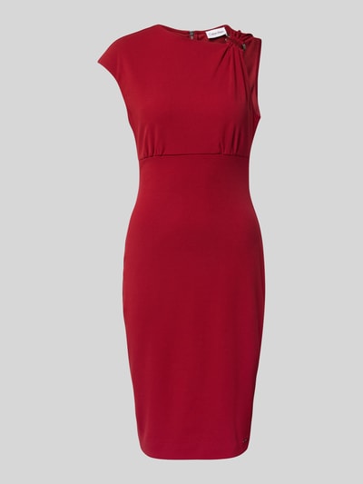 Calvin Klein Womenswear Knielange jurk met applicatie, model 'SCUBA' Rood - 2