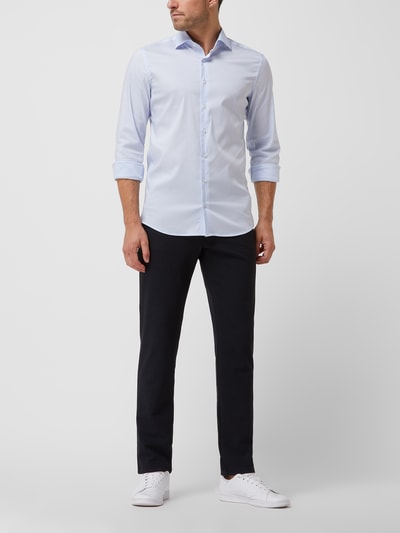 Eterna Slim Fit Slim Fit Business-Hemd aus Twill  Bleu 1