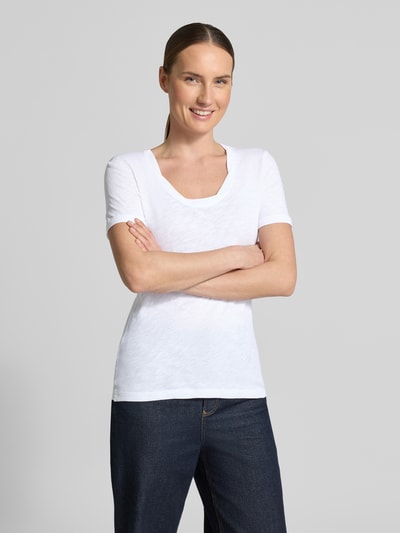 Marc O'Polo Regular Fit T-Shirt aus reiner Baumwolle Weiss 4