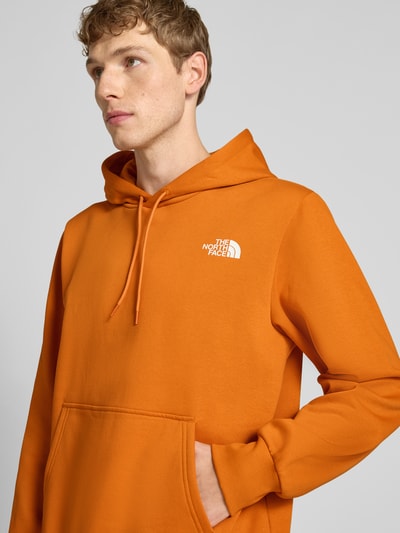 The North Face Hoodie met labelprint Oranje - 3