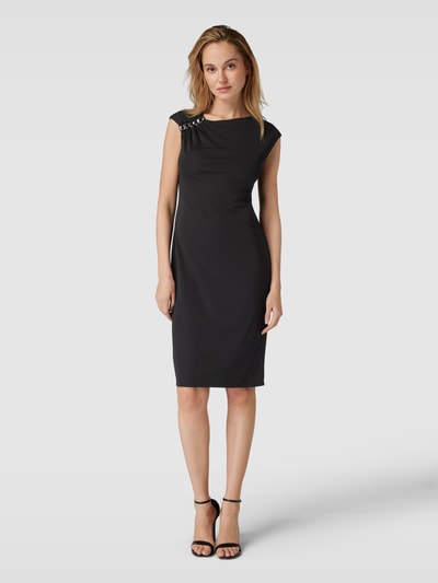 Lauren Ralph Lauren Knielanges Cocktailkleid mit Applikation Modell 'FRYER' Black 1