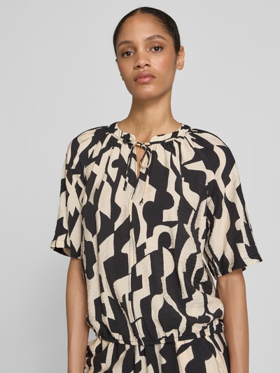 s.Oliver RED LABEL Relaxed-fit blouseshirt van viscosemix Zwart - 3