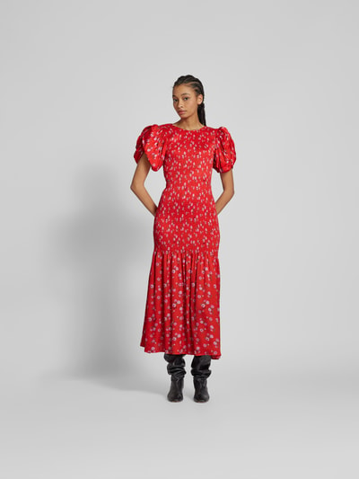 ROTATE Maxikleid mit Allover-Muster Rot 4