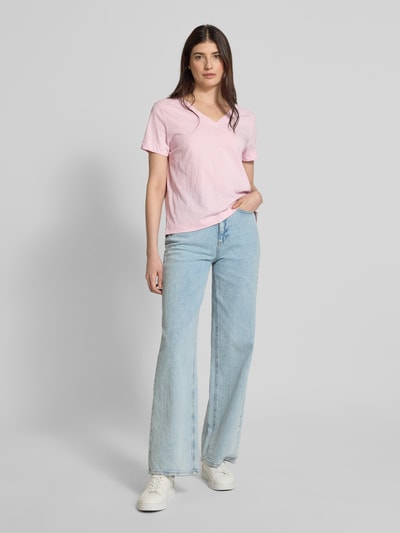 s.Oliver RED LABEL Regular Fit T-Shirt aus reiner Baumwolle Rosa 1