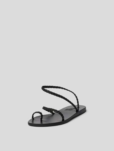 Ancient Greek Sandals Sandaletten aus echtem Leder Black 2