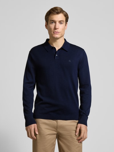 CK Calvin Klein Strickpullover mit Polokragen Marine 4